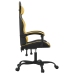 Silla gaming giratoria cuero sintético negro y dorado