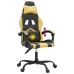 Silla gaming giratoria cuero sintético negro y dorado