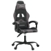 Silla gaming giratoria cuero sintético negro y gris