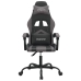 Silla gaming giratoria cuero sintético negro y gris