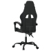 Silla gaming giratoria cuero sintético negro y gris