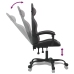 Silla gaming giratoria cuero sintético negro y gris