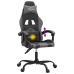 Silla gaming giratoria cuero sintético negro y gris