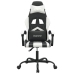 Silla gaming giratoria cuero sintético negro y blanco