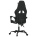 Silla gaming giratoria cuero sintético negro y blanco