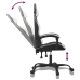 Silla gaming giratoria cuero sintético negro y blanco