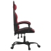 Silla gaming giratoria cuero sintético negro y rojo vino tinto