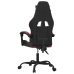 Silla gaming giratoria cuero sintético negro y rojo vino tinto