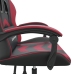 Silla gaming giratoria cuero sintético negro y rojo vino tinto