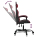 Silla gaming giratoria cuero sintético negro y rojo vino tinto