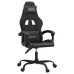 Silla gaming giratoria cuero sintético negro