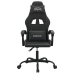 Silla gaming giratoria cuero sintético negro