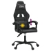 Silla gaming giratoria cuero sintético negro