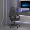 Silla gaming giratoria cuero sintético negro