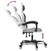 Silla gaming giratoria cuero sintético blanco y negro