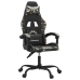 Silla gaming giratoria cuero sintético negro y camuflaje