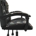 Silla gaming giratoria cuero sintético negro y camuflaje