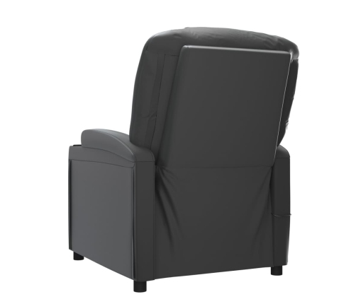 Sillón elevable cuero sintético negro