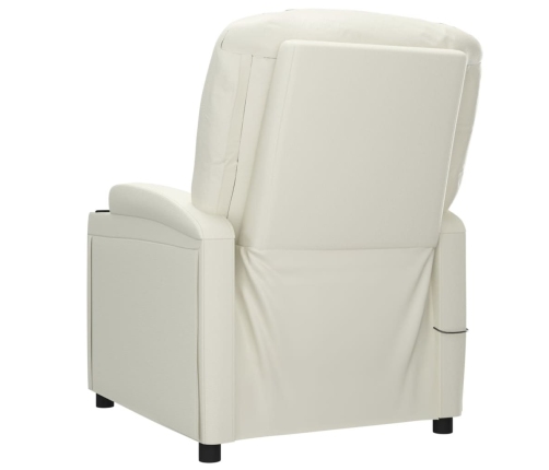 Sillón elevable cuero sintético crema