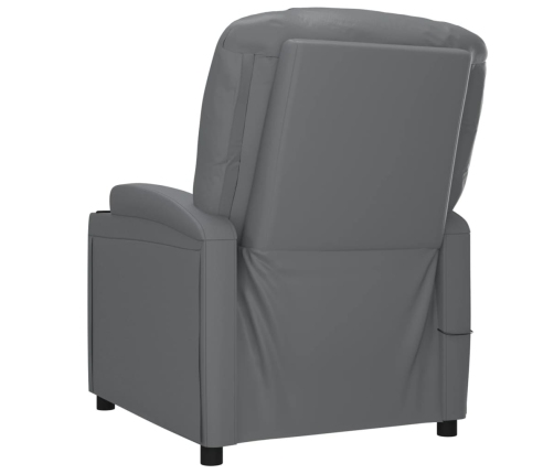 Sillón elevable cuero sintético gris