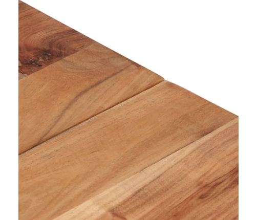 vidaXL Mesa de centro acero inoxidable plateado y madera maciza acacia