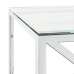 Mesa de centro acero inoxidable y vidrio 110x45x45 cm