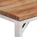 Mesa consola acero inoxidable y madera maciza acacia plateada