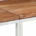 Mesa consola acero inoxidable y madera maciza acacia plateada