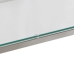 Mesa consola acero inoxidable plateado y vidrio templado