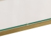 Mesa consola acero inoxidable dorado y vidrio templado