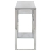 Mesa consola acero inoxidable plateado y vidrio templado