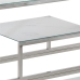 Mesa consola acero inoxidable plateado y vidrio templado