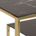 Mesa consola acero inoxidable dorado y vidrio templado