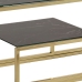 Mesa consola acero inoxidable dorado y vidrio templado