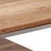 Mesa consola acero inoxidable plateado y madera maciza acacia