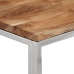 Mesa consola acero inoxidable y madera maciza acacia plateada