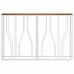 Mesa consola acero inoxidable y madera maciza acacia plateada
