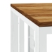 Mesa de centro acero inoxidable y madera maciza acacia plateada