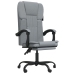 Silla de oficina reclinable de tela gris claro