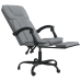 Silla de oficina reclinable de tela gris claro