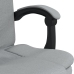 Silla de oficina reclinable de tela gris claro