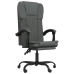 Silla de oficina reclinable de tela gris oscuro