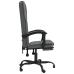 Silla de oficina reclinable de tela gris oscuro