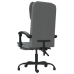 Silla de oficina reclinable de tela gris oscuro