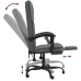 Silla de oficina reclinable de tela gris oscuro