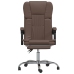 Silla de oficina reclinable cuero sintético marrón