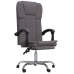 Silla de oficina reclinable cuero sintético gris