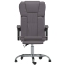 Silla de oficina reclinable cuero sintético gris