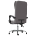 Silla de oficina reclinable cuero sintético gris