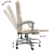 Silla de oficina reclinable cuero sintético crema